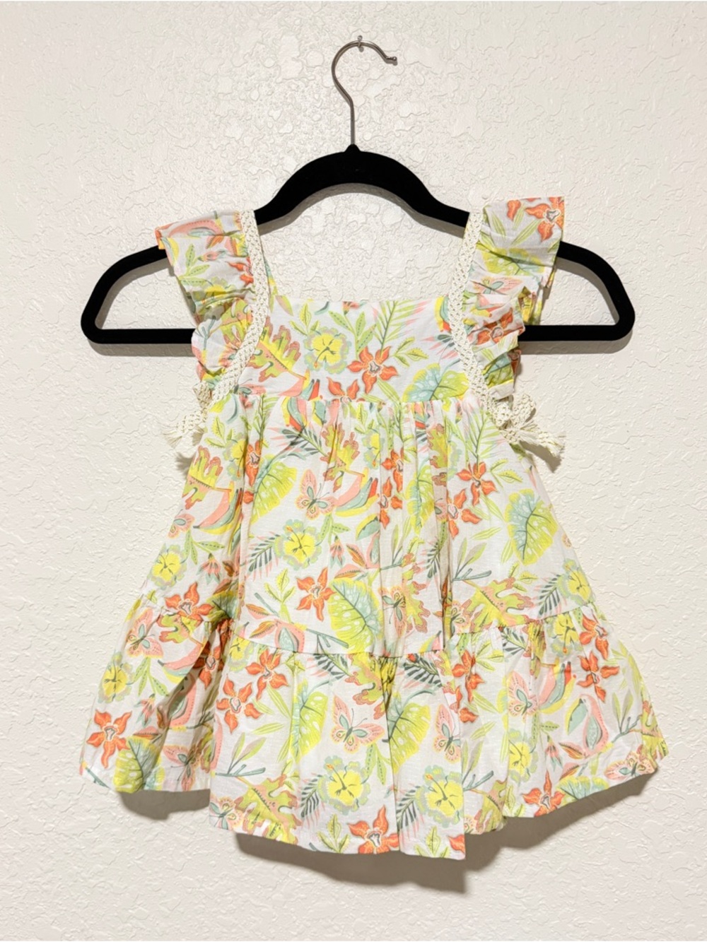 CUTE Floral babydoll dress with ruffles 24 month NWT